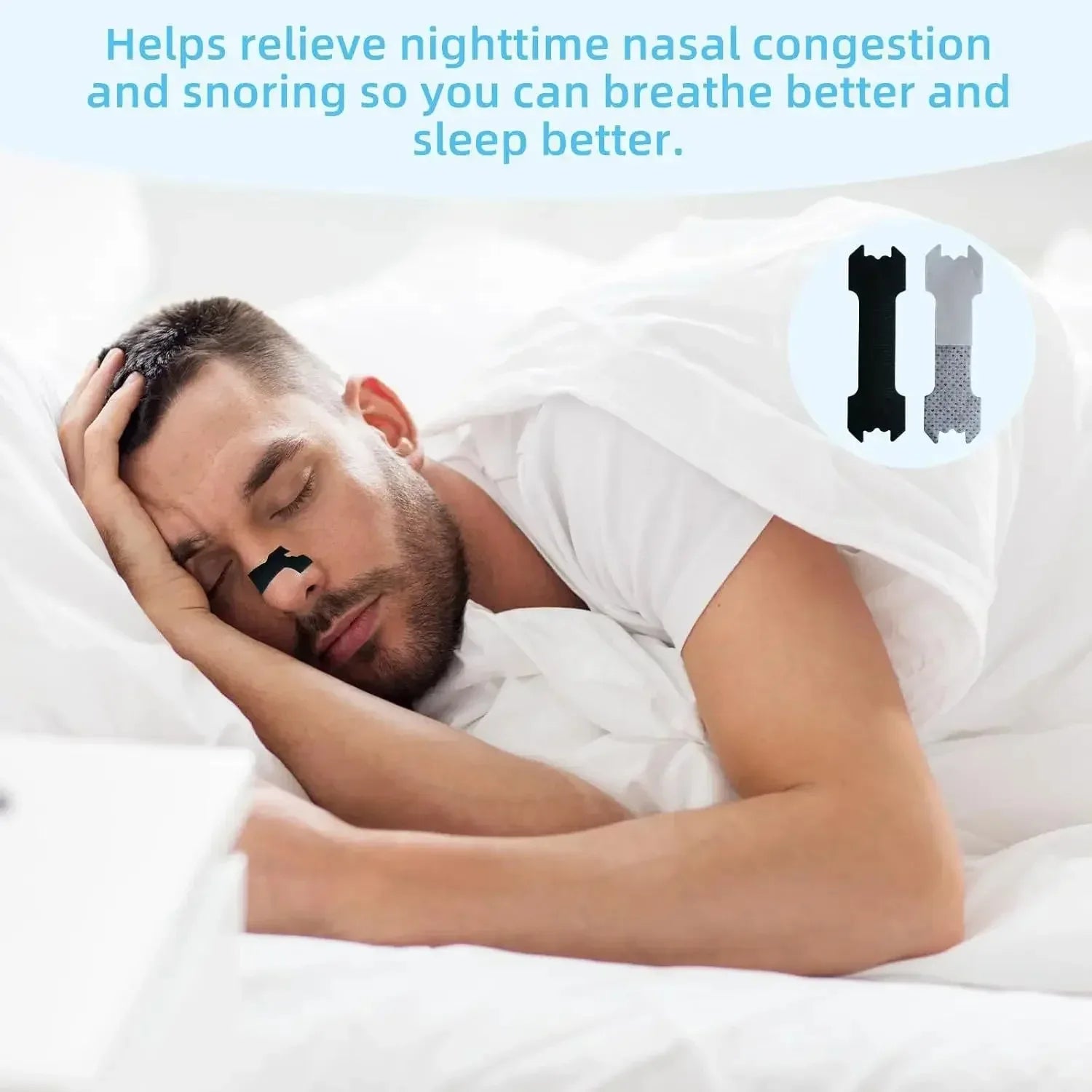 30/90/150pieces, Anti Snoring Nose Patch Set Extra Strength Nasal Strips Better Breathing Non-Invasive Easier Breath Sleep Aid
